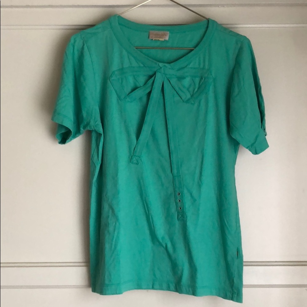 Organic Cotton Jersey Tee Shirt with front bow